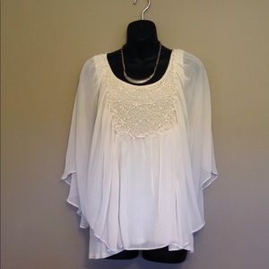 NWT Large Lauren Conrad Cream Blouse🌤